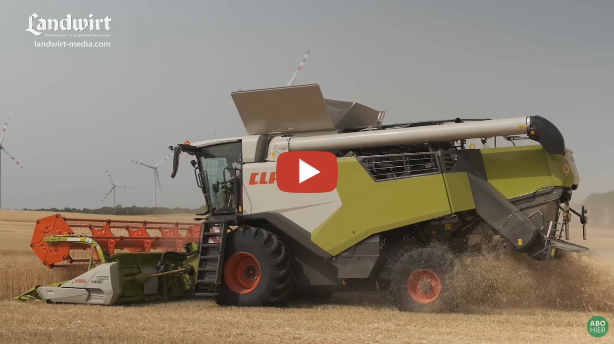 Der neue Claas Mähdrescher Fahrbericht Claas Trion Claas stellt