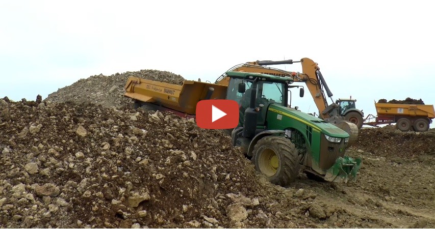 XXL Baustelle. Baustellen Einsatz mit 6 Traktoren/ 3x Fendt /2x John