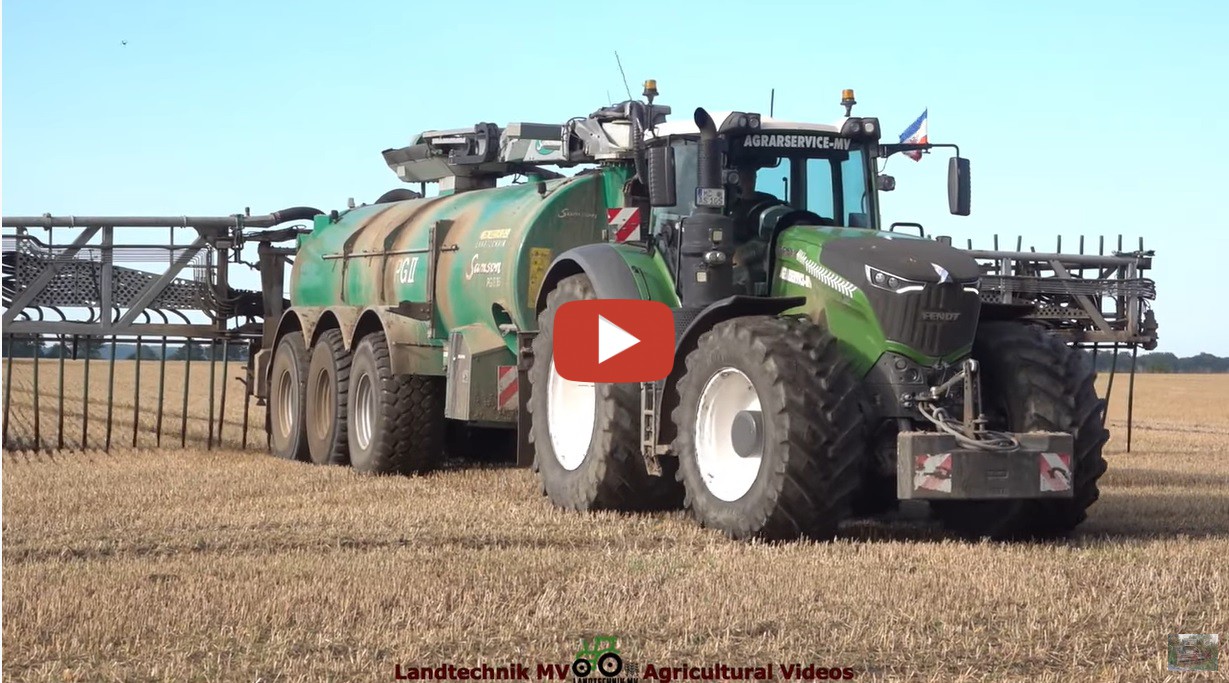 Agrarservice Mv Mit Einem Fendt Und Samson Pg Ii Beim Ausbringen Von G Lle Als