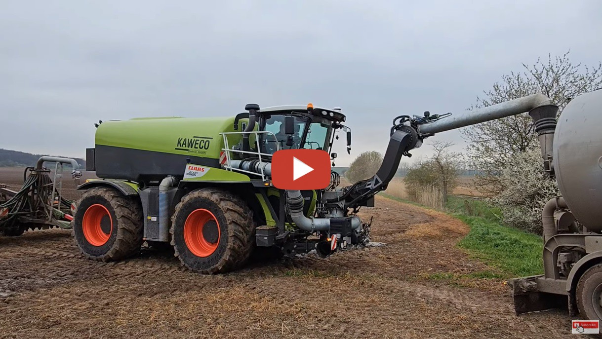 Fr Hling G Lle Einarbeiten Mit Claas Xerion Saddletrac Mit Kaweco Aufbau Und Amazone