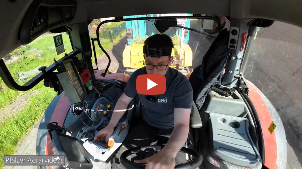 Grasernte 2023 -- CAB VIEW Gras Fahren bei Bauer Jos mit dem Steyr CVT ...