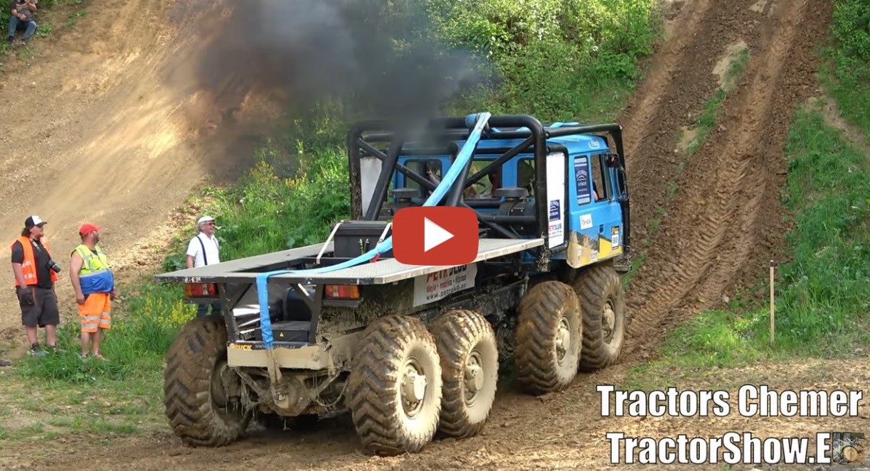 LKWTestfahrt Mohelnice 2023 Extremer Bergaufstieg Tractors Chemer